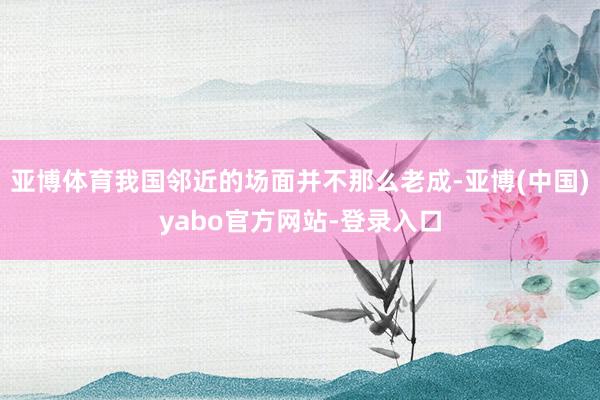 亚博体育我国邻近的场面并不那么老成-亚博(中国)yabo官方网站-登录入口