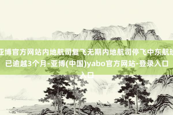 亚博官方网站内地航司复飞无期内地航司停飞中东航班已逾越3个月-亚博(中国)yabo官方网站-登录入口