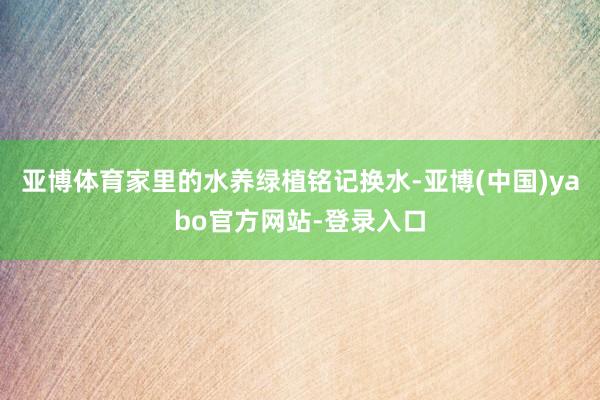 亚博体育家里的水养绿植铭记换水-亚博(中国)yabo官方网站-登录入口